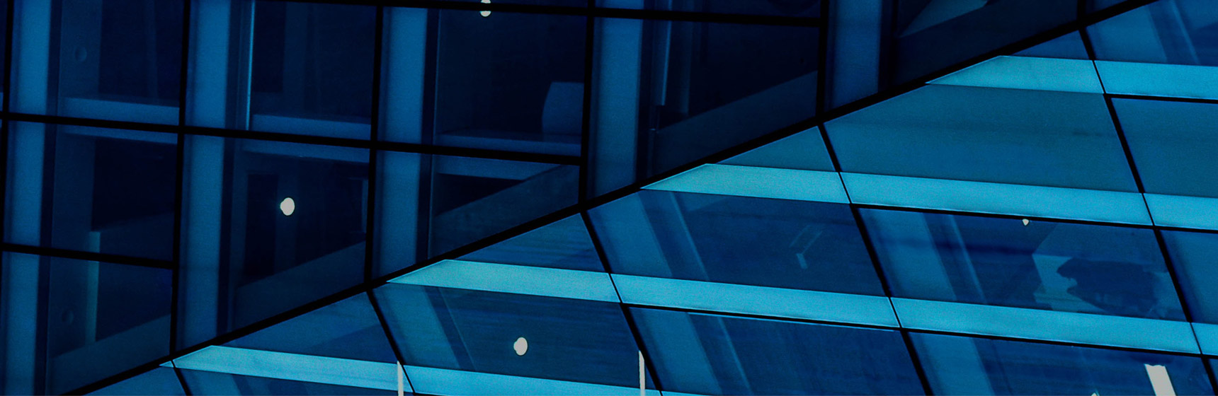 Abstract view of building, blue